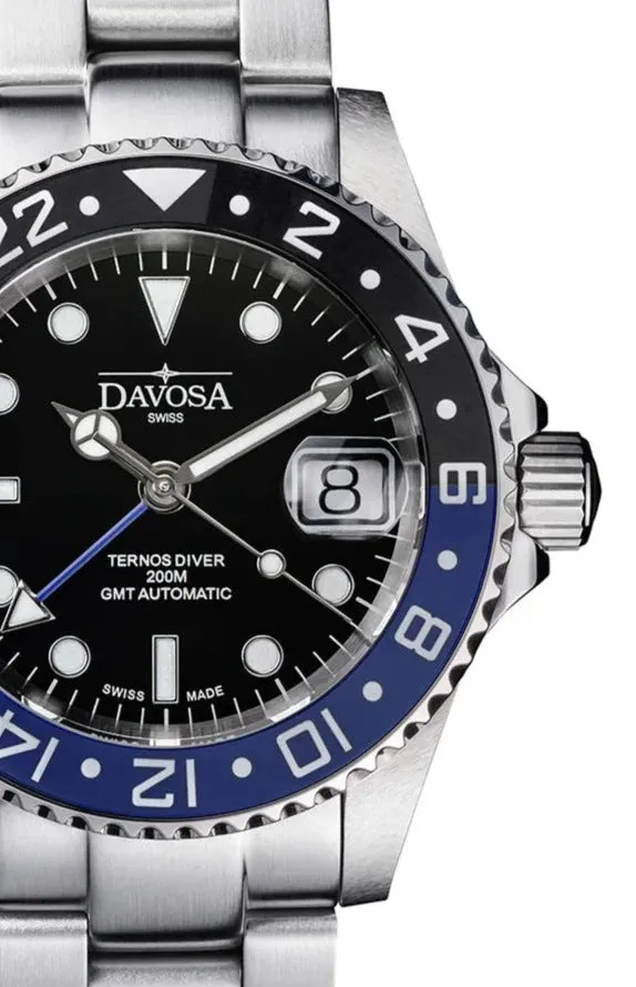 Davosa Ternos Ceramic Automatic GMT Swiss-Made 200m Trialink Bracelet