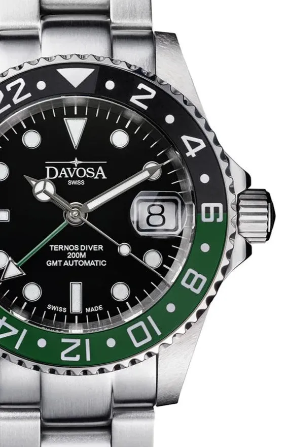 Davosa Ternos Ceramic Automatic GMT Swiss-Made 200m Trialink Bracelet