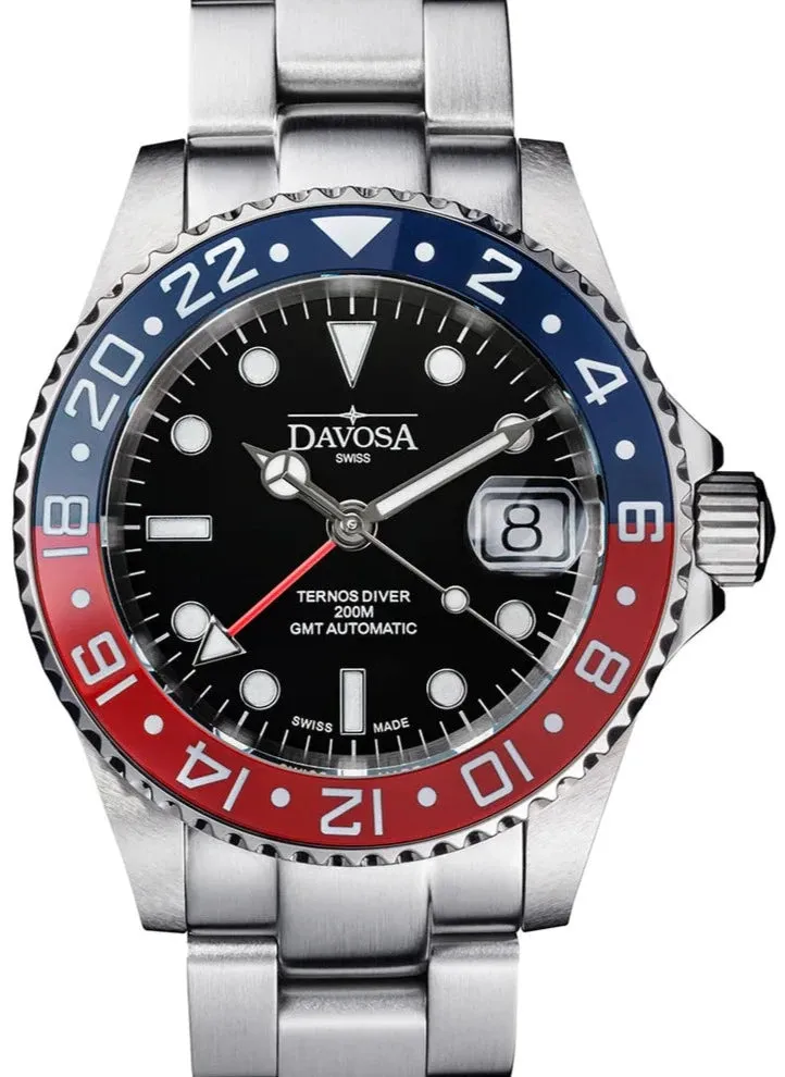 Davosa Ternos Ceramic Automatic GMT Swiss-Made 200m Trialink Bracelet