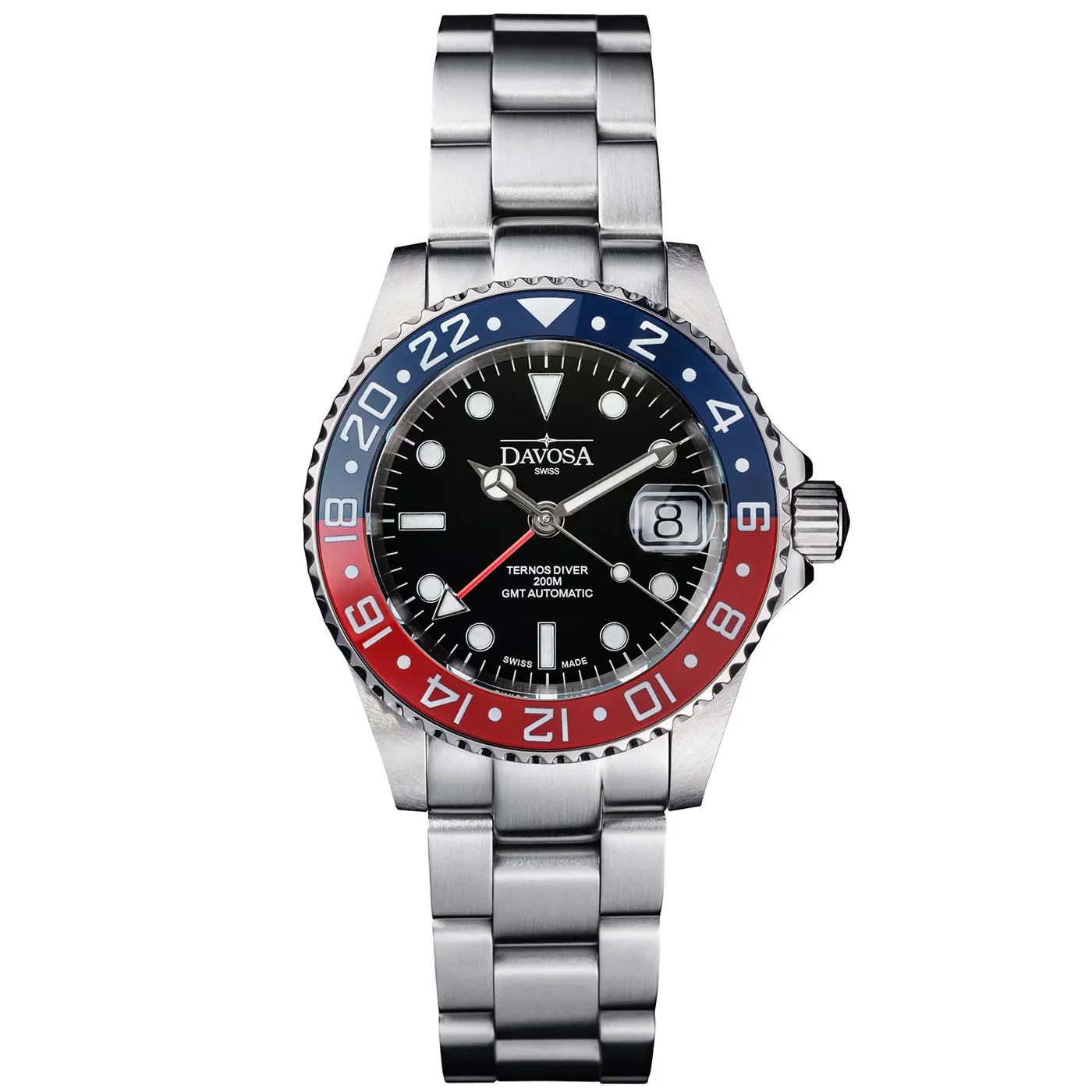 Davosa Ternos Ceramic Automatic GMT Swiss-Made 200m Trialink Bracelet