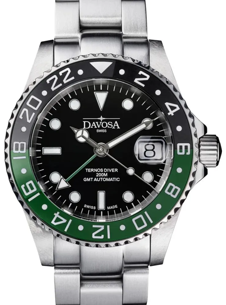 Davosa Ternos Ceramic Automatic GMT Swiss-Made 200m Trialink Bracelet