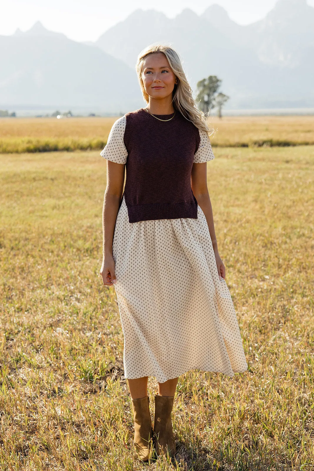 Dawn Breaks Sweater Vest Dress