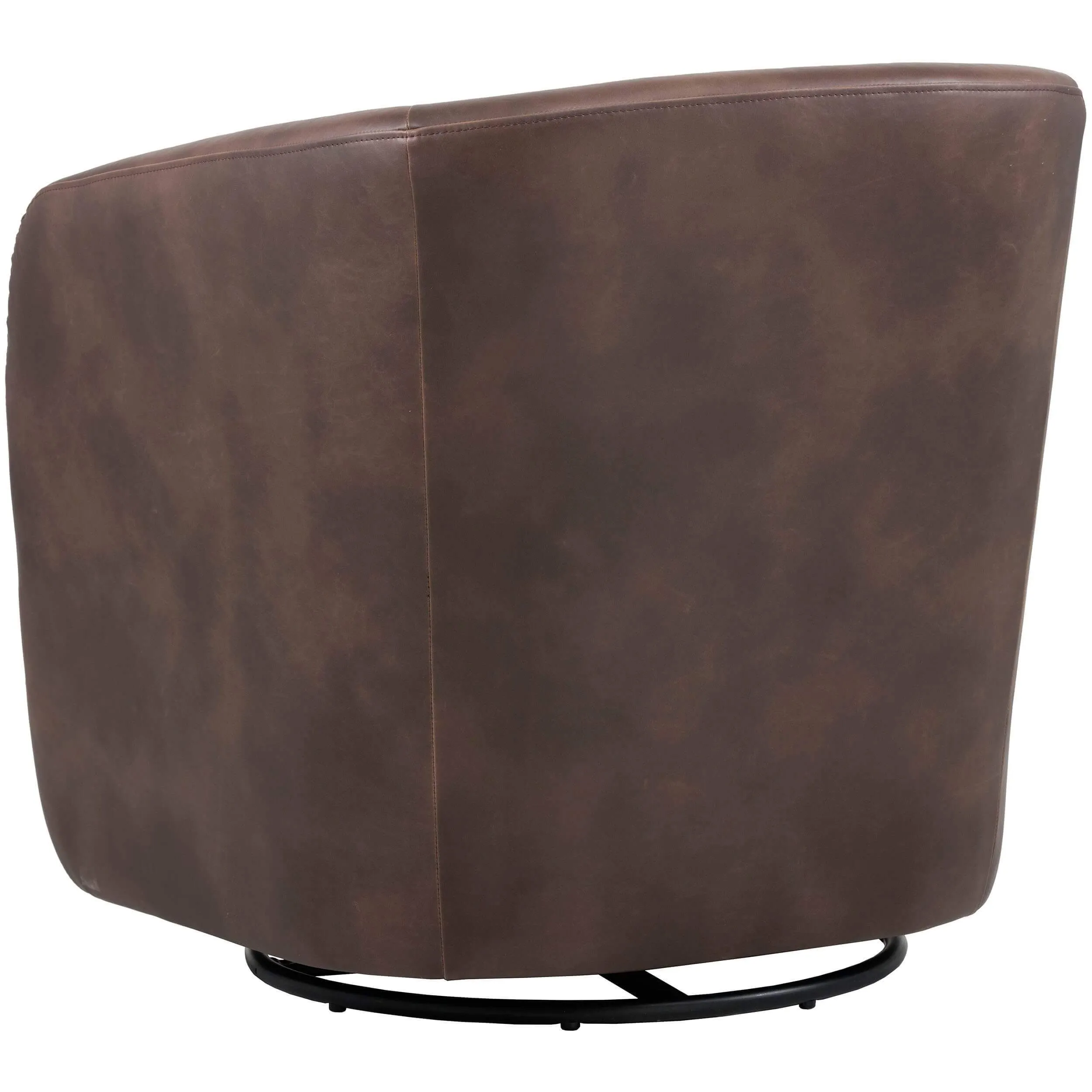 Dax Swivel Club Chair, Havana Dark Brown