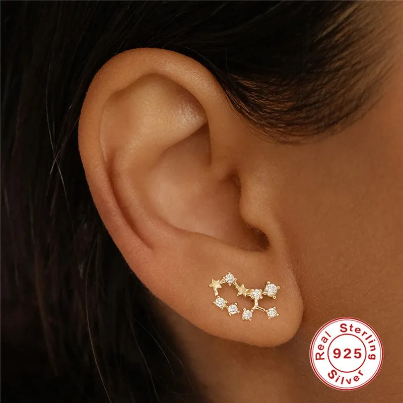 Dazzling Diamond Zodiac Earrings