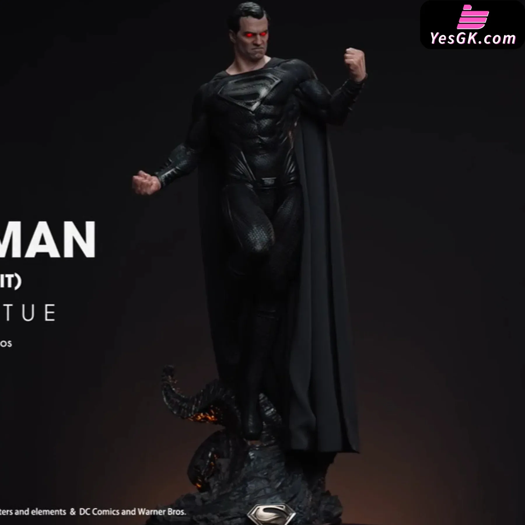 DC Black Superman (Licensed) Resin Statue - Queen Studio [Pre-Order]