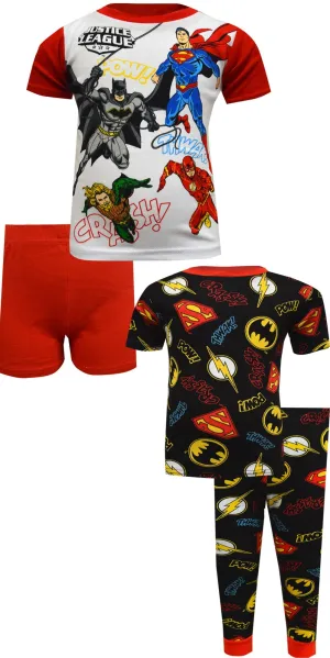 DC Comics Justice League Cotton 4 Piece Pajamas