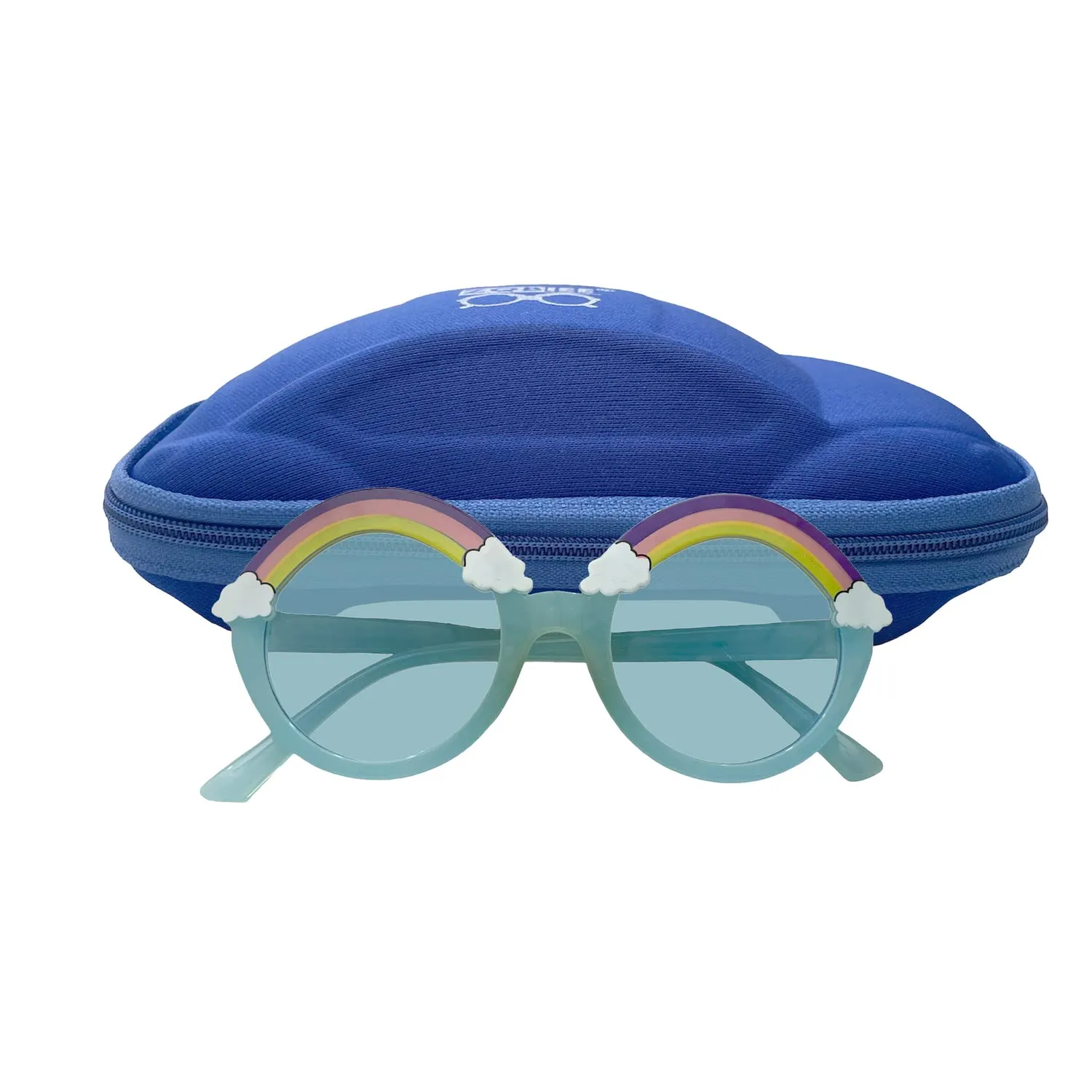 DC DECORIO- A UNIQUE PRODUCT RANGE unisex-child Rainbow designed Sunglasses kids eyes color frame lens rainbow 3-10 yrs (CAR BLUE) - Pack of 1