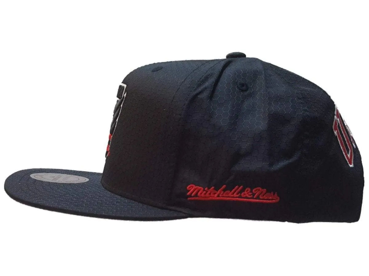 D.C. United Mitchell & Ness Black Nylon Structured Flat Bill Snapback Hat Cap