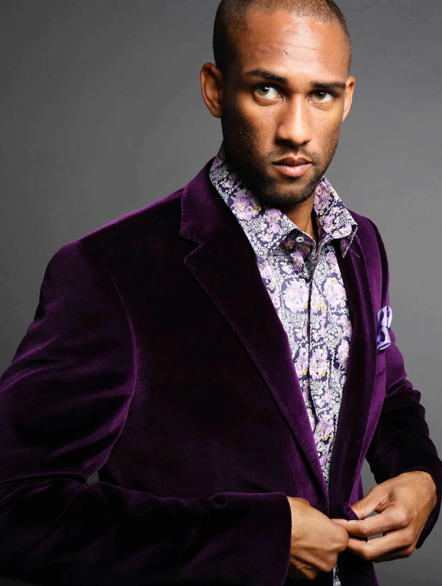 DÉCLIC 'Regal' Velvet Jacket - Purple