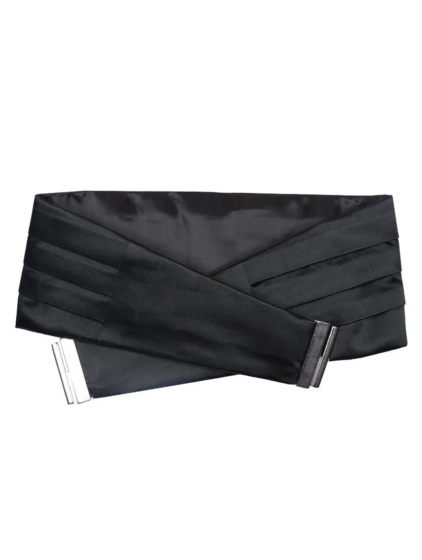 DÉCLIC Silk Cummerbund - Black