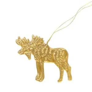 De Weldaad Moose Gold Metal Ornament