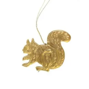 De Weldaad Squirrel Gold Metal Ornament