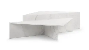 Dea - Dea Coffee Table Set, White Marble