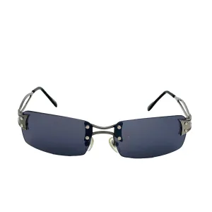 Deadstock Y2K Rectangle Frameless Sunglasses - Grey