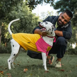 Dear Pet Yellow & Pink Dog T-Shirt