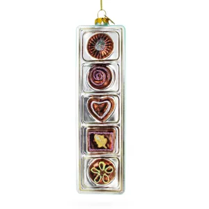 Decadent Box Of Chocolates - Blown Glass Christmas Ornament