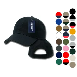 Decky Deluxe Polo Dad Baseball Hats Caps Hook Loop Closure Solid Two Tone Colors