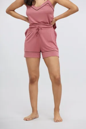 Deco Rose Modal Piping Shorts