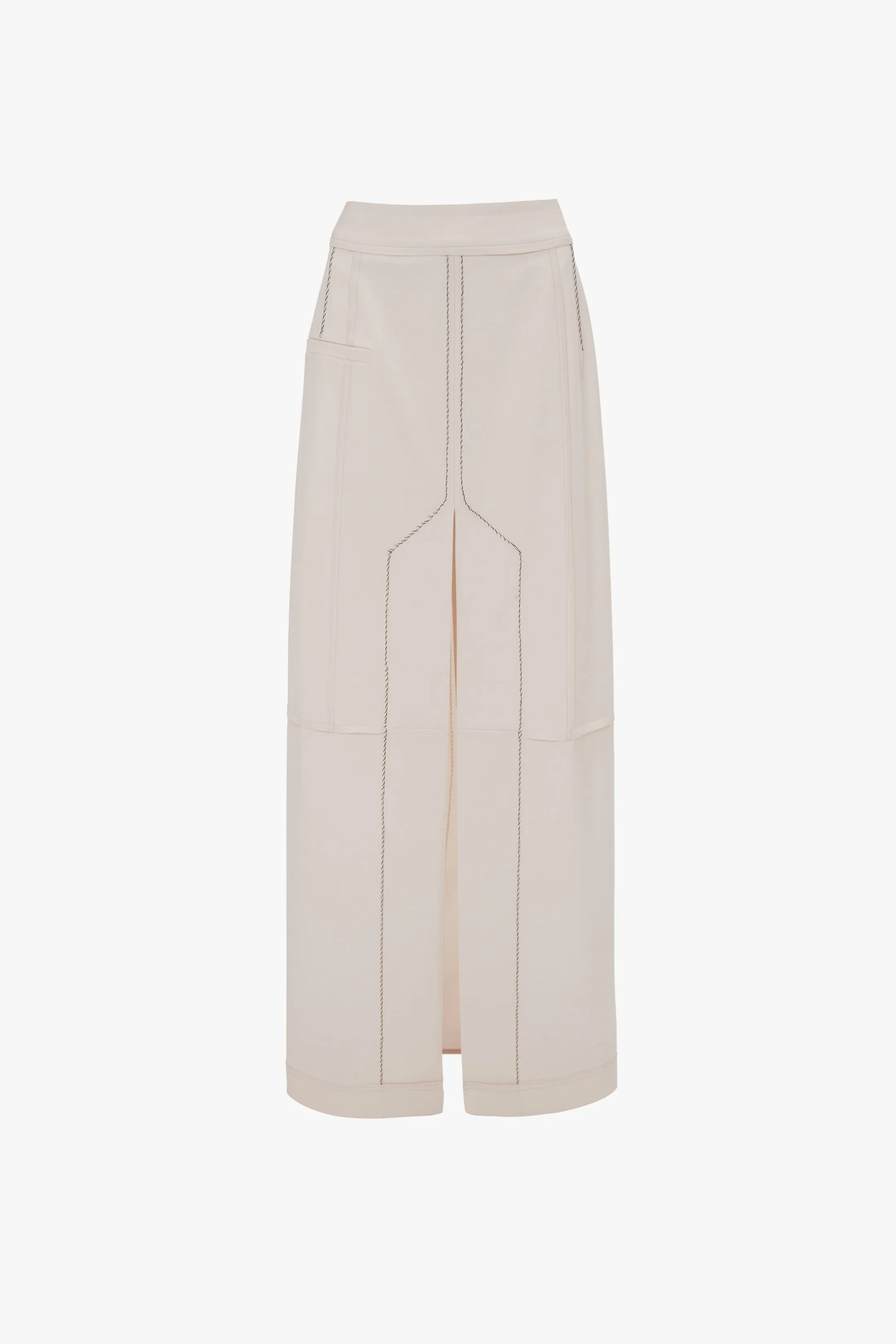 Deconstructed Floor-Length Skirt In Bone