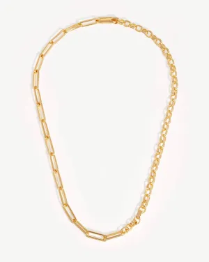 Deconstruked Axiom Chain Necklace | 18k Gold Plated