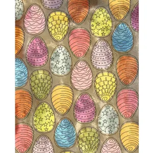 Decorated Easter Eggs Printed Backdrop