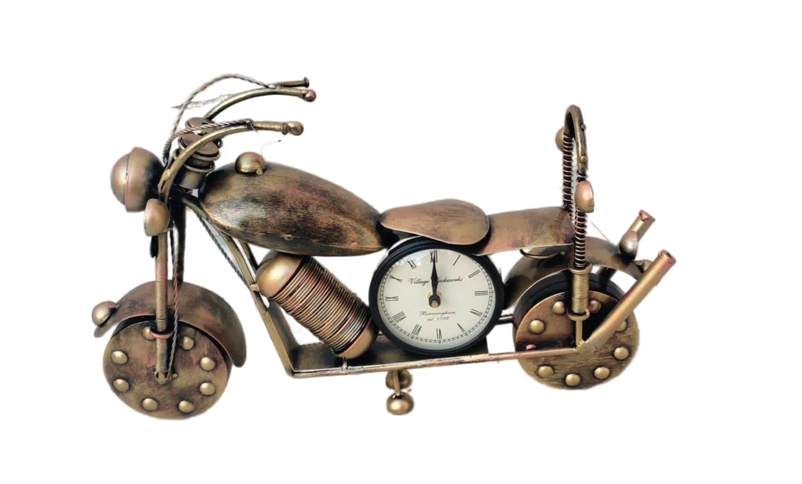 Decorative Bike Miniature Analog Table Clock, 9x5x12,