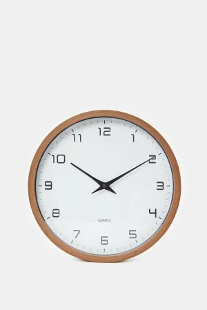 Decorative Brown Wooden Frame Wall Clock