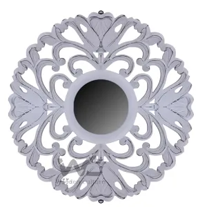 Decorative Wall Mirror Antique White Royal Mirror Frame Wall Hanging for Living Room, Bedroom, Bathroom, and Home Decor