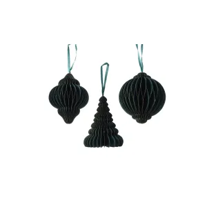 Decoris 15cm Green Paper Hanging Decoration (Choice of 3)