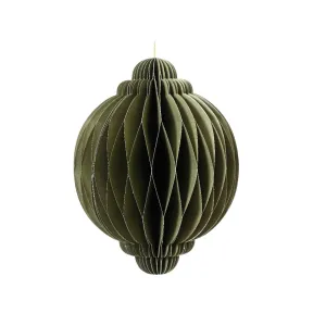 Decoris 15cm Green Paper Onion Paper Hanging Decoration