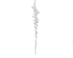 Decoris 25cm Clear Plastic Icicle Including Hanger