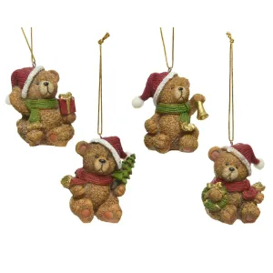 Decoris 6cm Christmas Bear Tree Decoration ( Choice of 4)