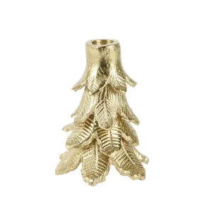 Decoris Aluminium Tree Candleholder 13cm - Gold