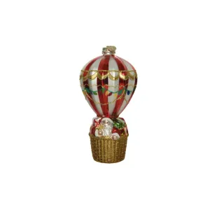 Decoris Hot Air Balloon Tree Decoration Red