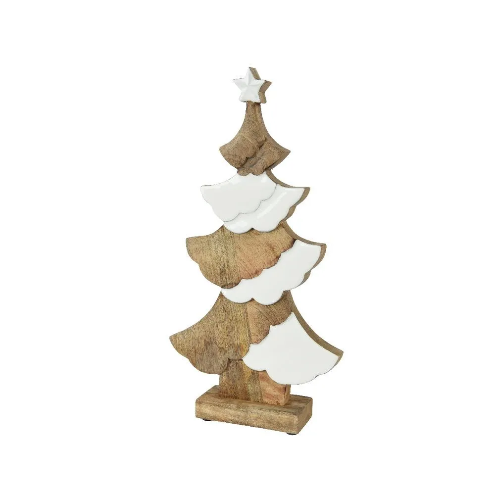 Decoris Mangowood Tree 40cm - White