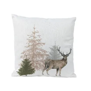 Decoris Polyester Cushion with Deer Background 45 x 45cm