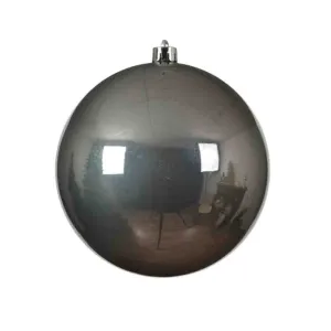 Decoris Shatterproof Bauble 14cm - Warm Grey