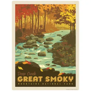 Deep Creek Vinyl Sticker Smoky Mtns National Park