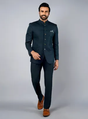 Deep Green Jodhpuri Suit | JadeBlue