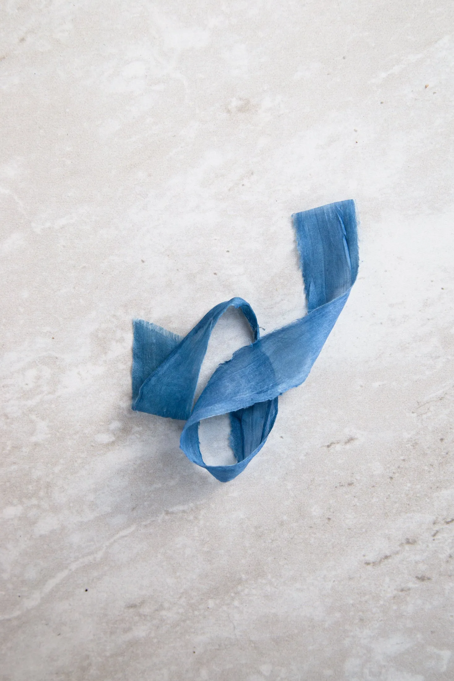 Deep Indigo Plant Dyed Silk Ribbon