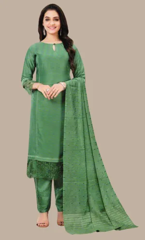 Deep Mint Embroidered Punjabi