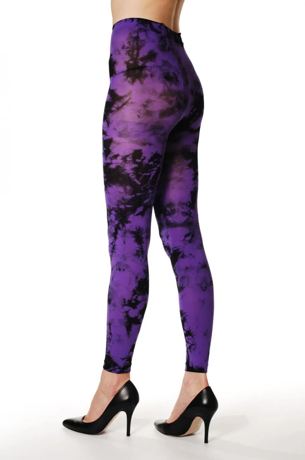 Deep Purple Colour Splash (Tie Dye) Footless