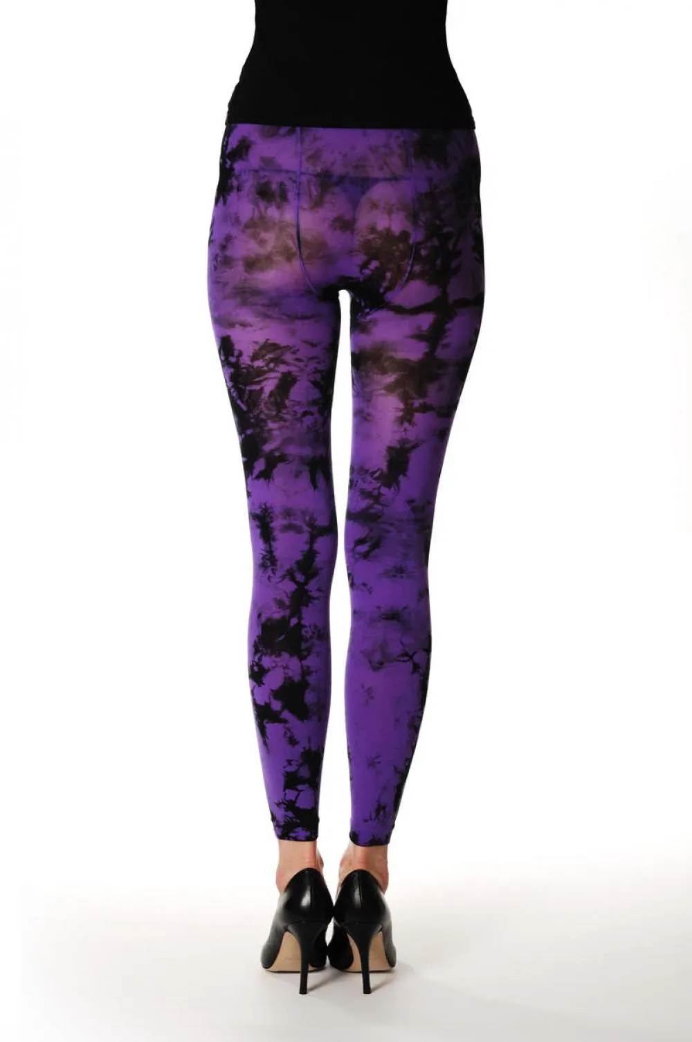 Deep Purple Colour Splash (Tie Dye) Footless