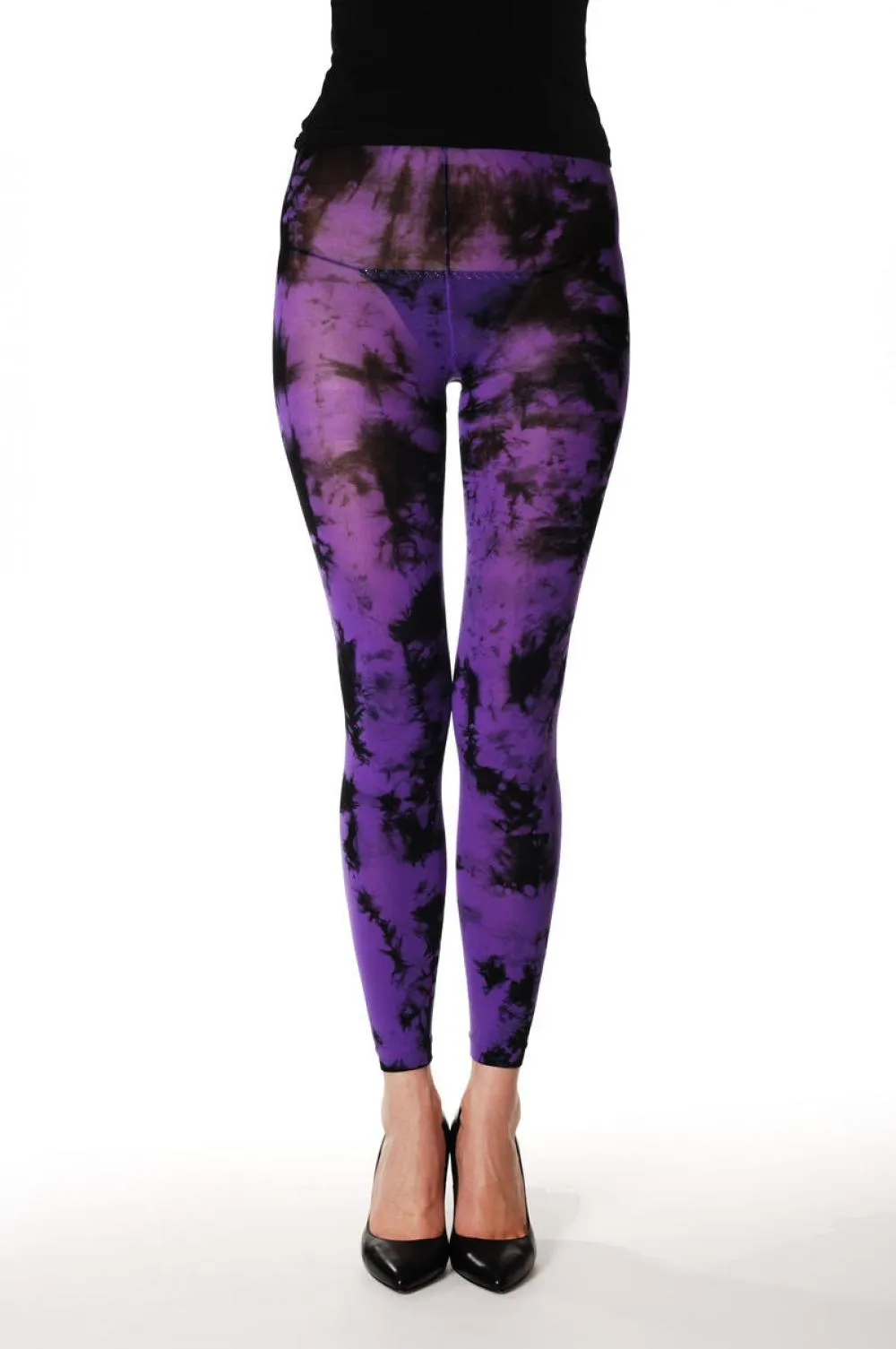 Deep Purple Colour Splash (Tie Dye) Footless