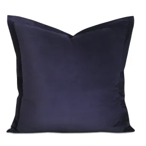 Deep Purple Velvet Self Flange Throw Pillow Cover 22x22