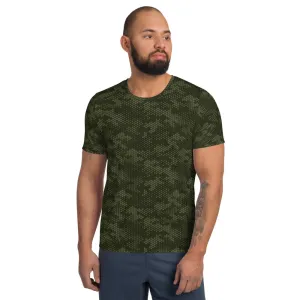 Deep Woodland Digital Camo Athletic T-shirt