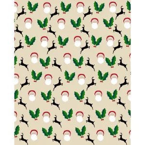 Deer Santa Printed Backdrop