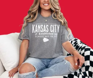 Defend The Kingdom Kansas City Football Grey Tee