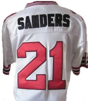 Deion Sanders Atlanta Falcons White Throwback Football Jersey