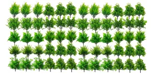 Dekorly Artificial Mix Green Grass Fake Outdoors Plant Bushes Decor Faux Greenery Shrubs for Outdoor and Indoor, Artificial Shrubs Stems | Height- 7inches (Multi-60)